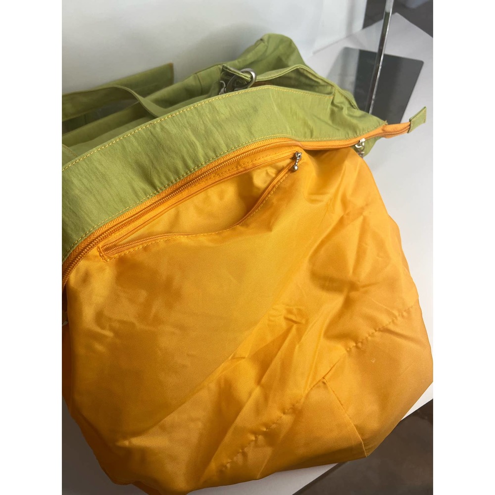 NEW Baggallini XL Hampton Bright Green/Orange Satchel Travel Gym Carry All TBag - Picture 10 of 14